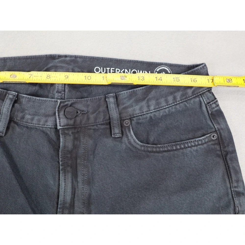 Outerknown S.E.A. Tapered Fit Jeans Mens‎ 32x32 Gray Black Denim Cotton